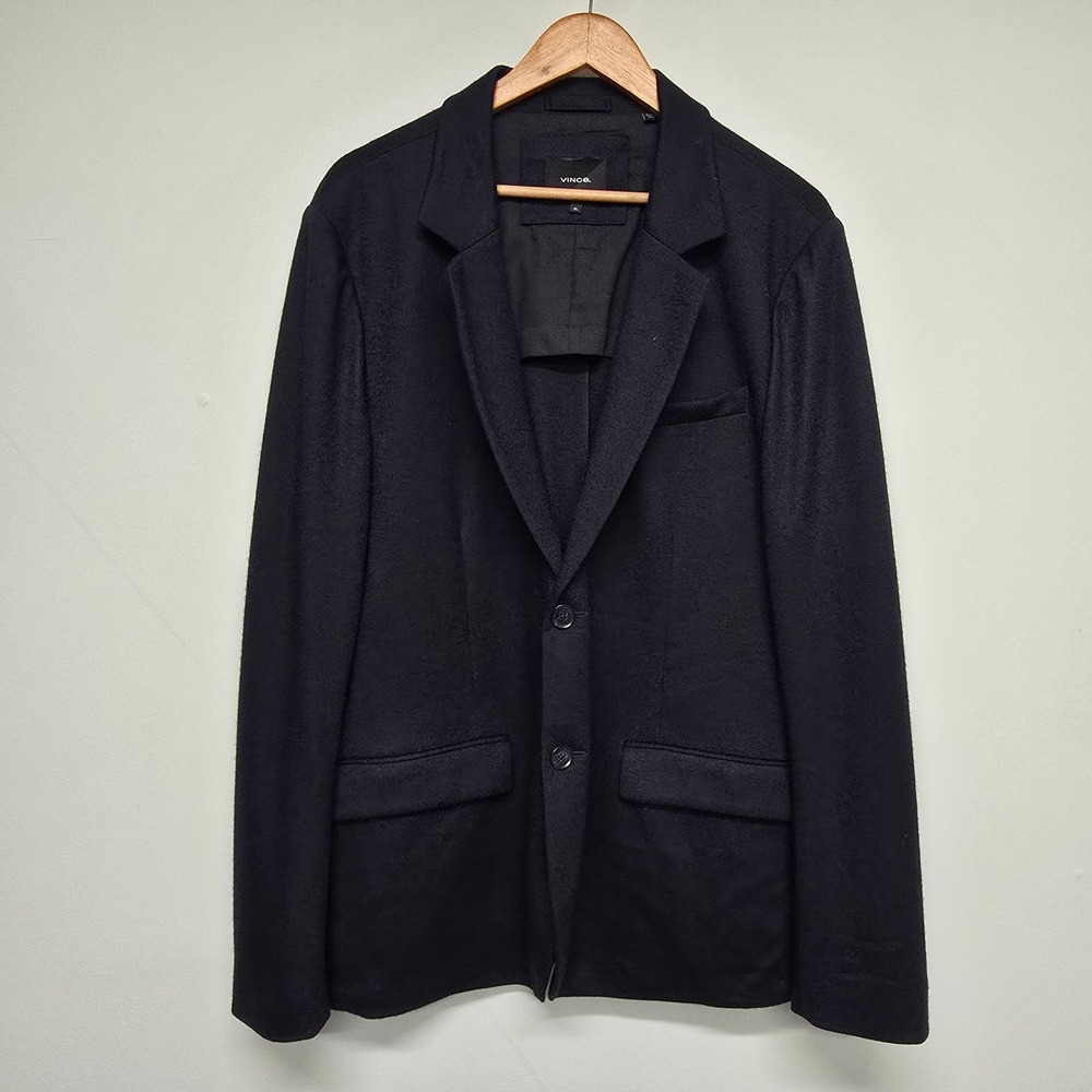 Vince Wool Blend Unstructured Blazer Mens XL Navy Blue Minimalist Quiet Luxury